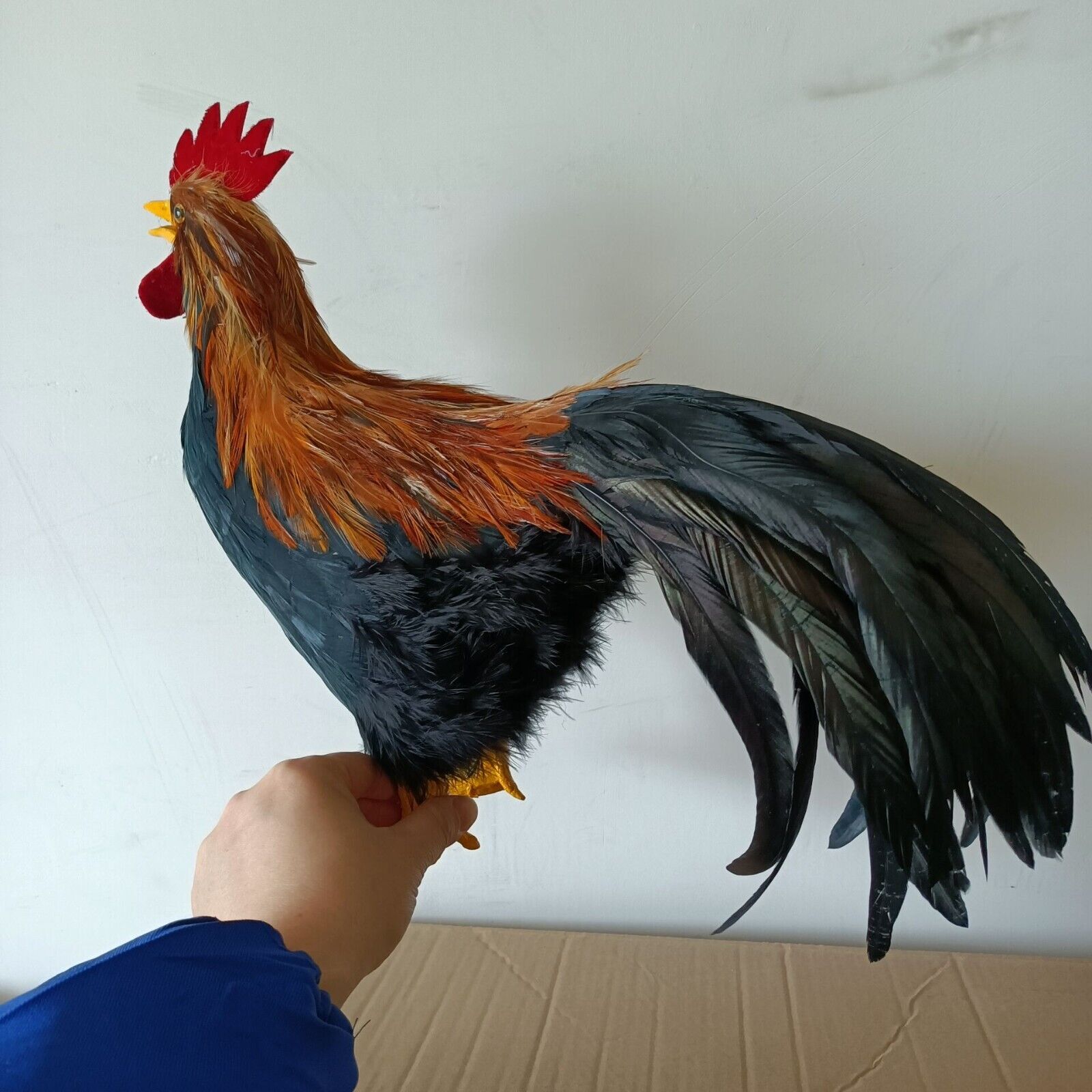 big simulation plastic and feathers chicken model toy gift about 45cm