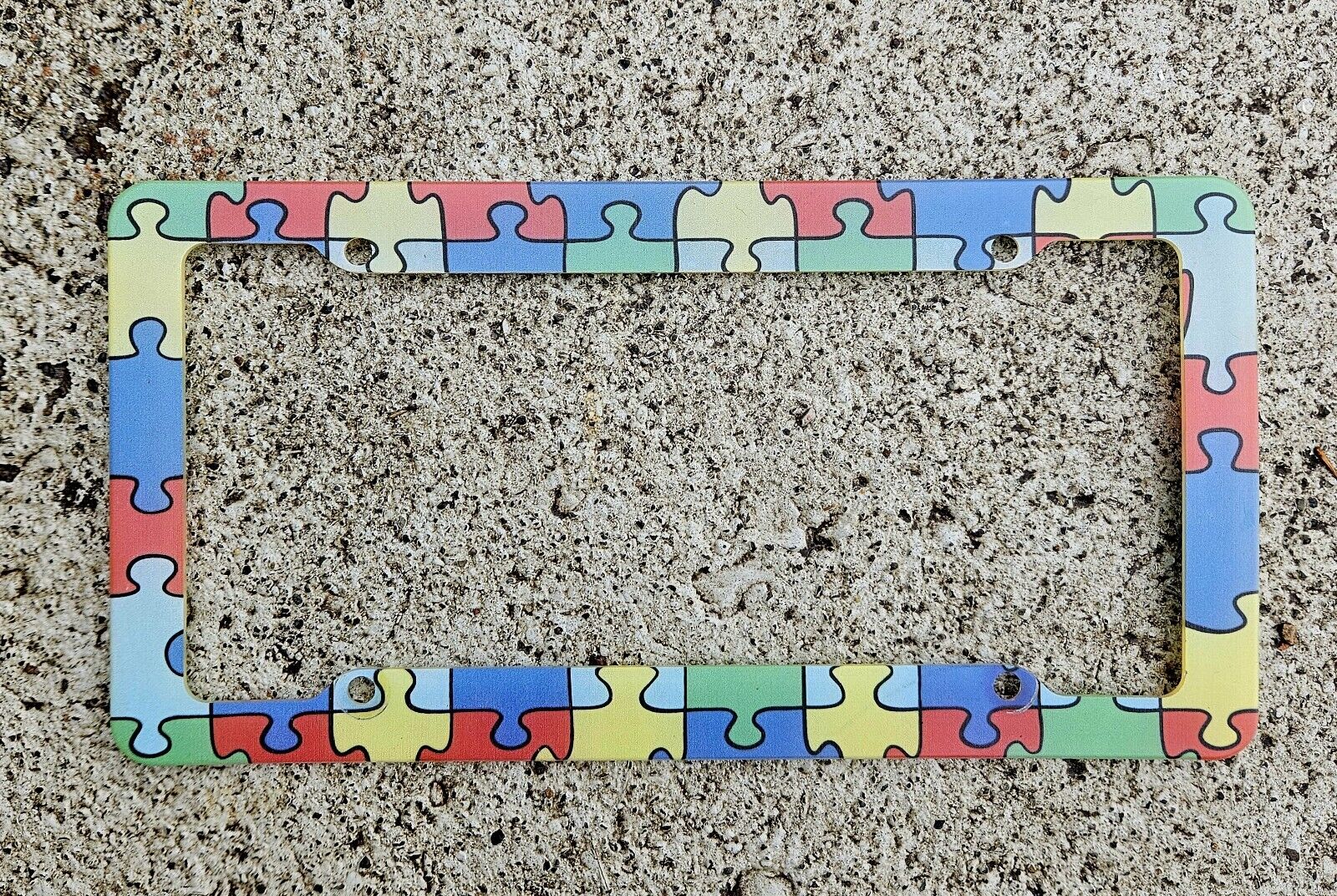 Autism Puzzle License Plate Holder License Frame