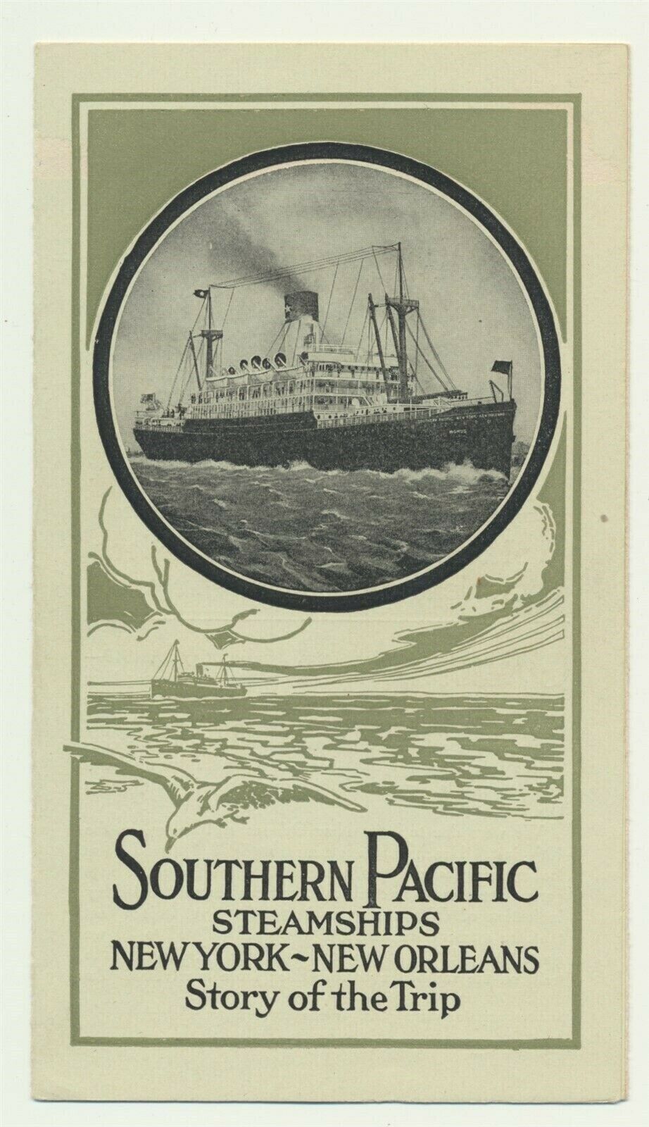 Pamphlet Describes Journey - New Orleans-New York Journey c1910 Steamship Momus