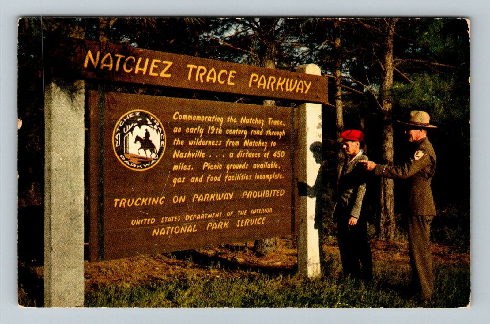 Nashville TN-Tennessee, Natchez Trace Parkway Memorial, Vintage Postcard