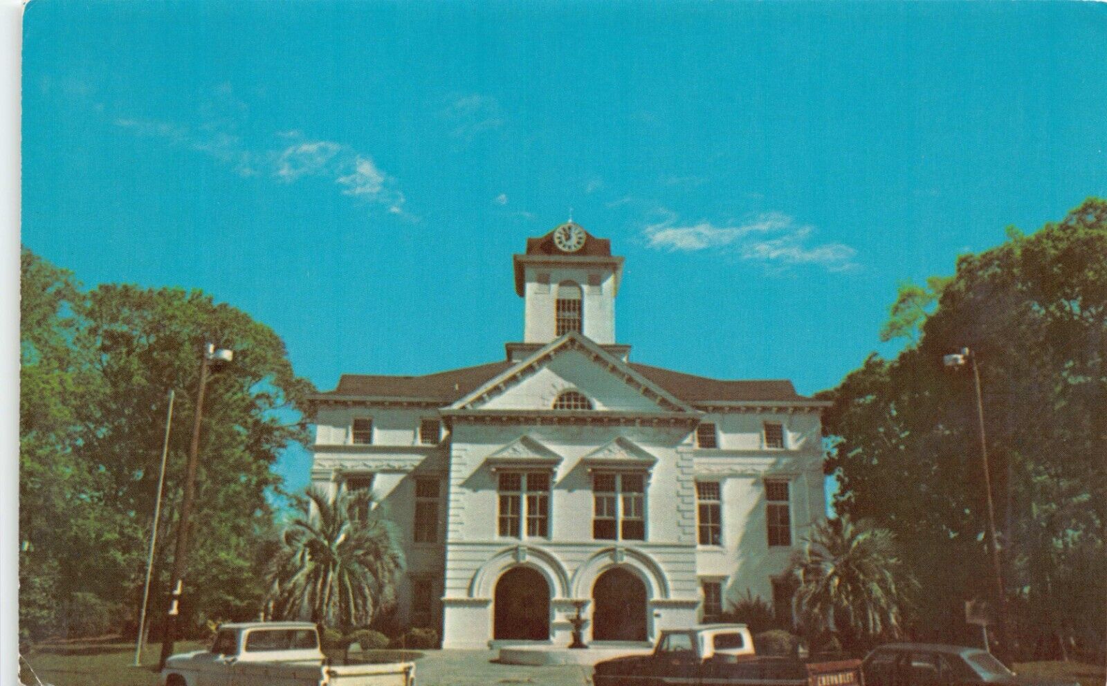 Brooks County Courthouse Quitman Georgia Built 1859 Vtg Postcard CP362
