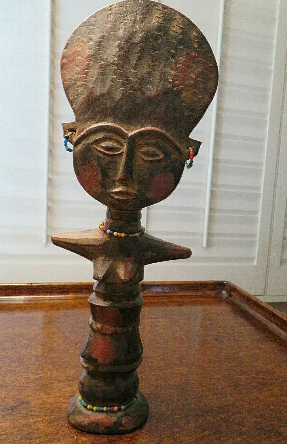 African Ashanti Wood Carving Fertility Statue Figurine