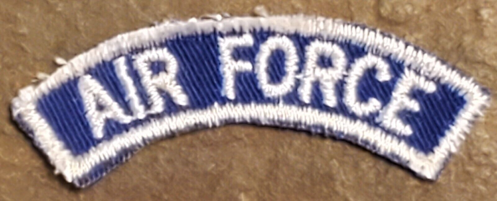 USAF AIR FORCE Shoulder Arc Tab Rocker Cut COLOR PATCH Blue & White VTG NOS NEW
