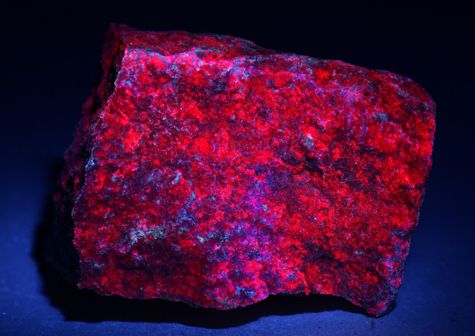 Ruby in Kyanite, fluorescent red. Mysore, India. 325 grams.