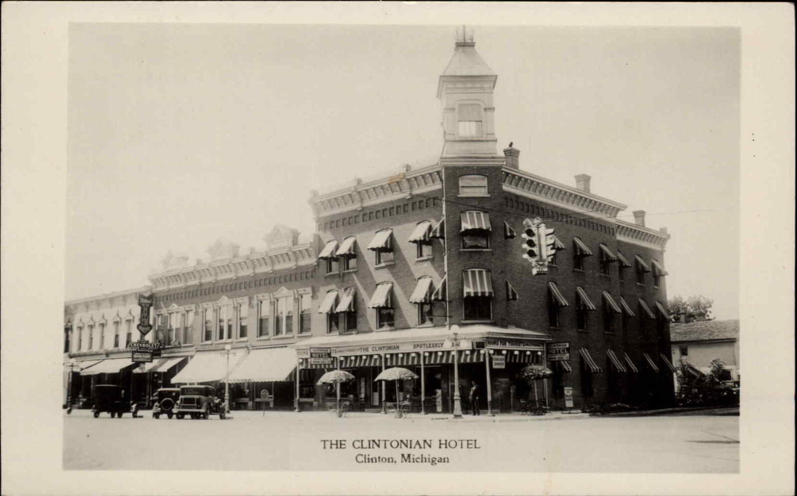 Clinton Michigan MI Clintonian Hotel 1920s-30s Real Photo Postcard