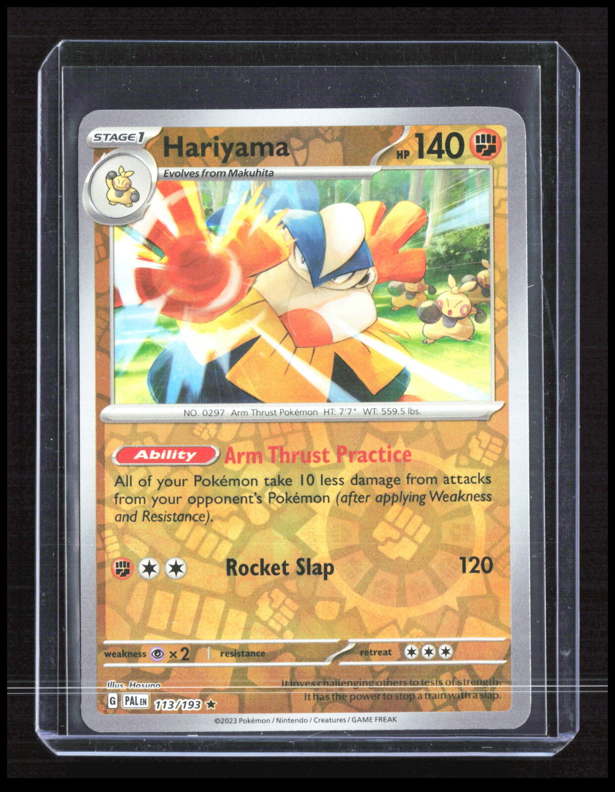 Hariyama 113/193 Reverse Holo SV02: Paldea Evolved Pokemon tcg Card CB-2-1-C-29