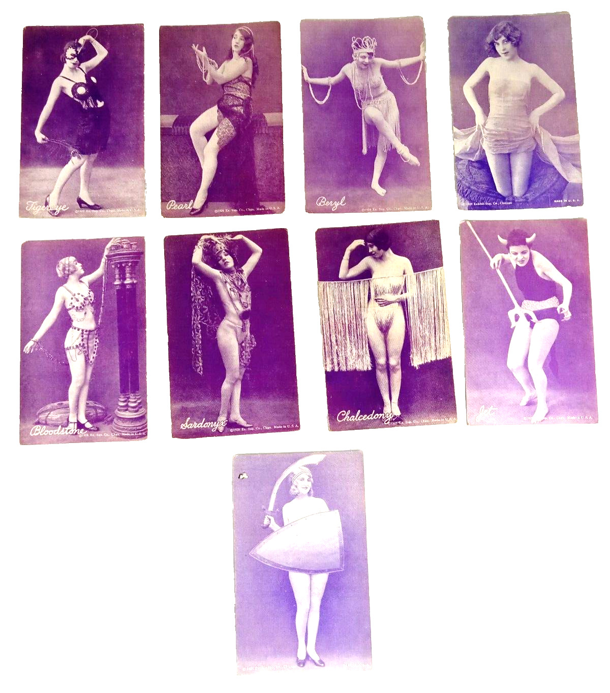 1920\'s Exhibit Supply Co. Risque Pin-Up Arcade Photo Cards Roaring 20\'s Flapper