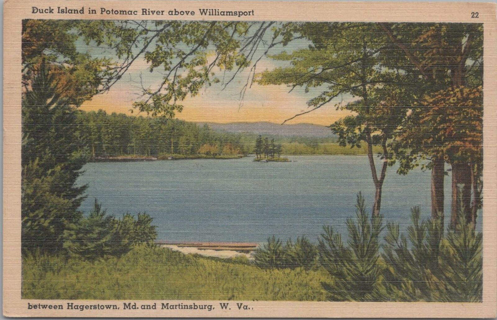 Postcard Between Hagerstown MD and Martinsburg W VA 1951
