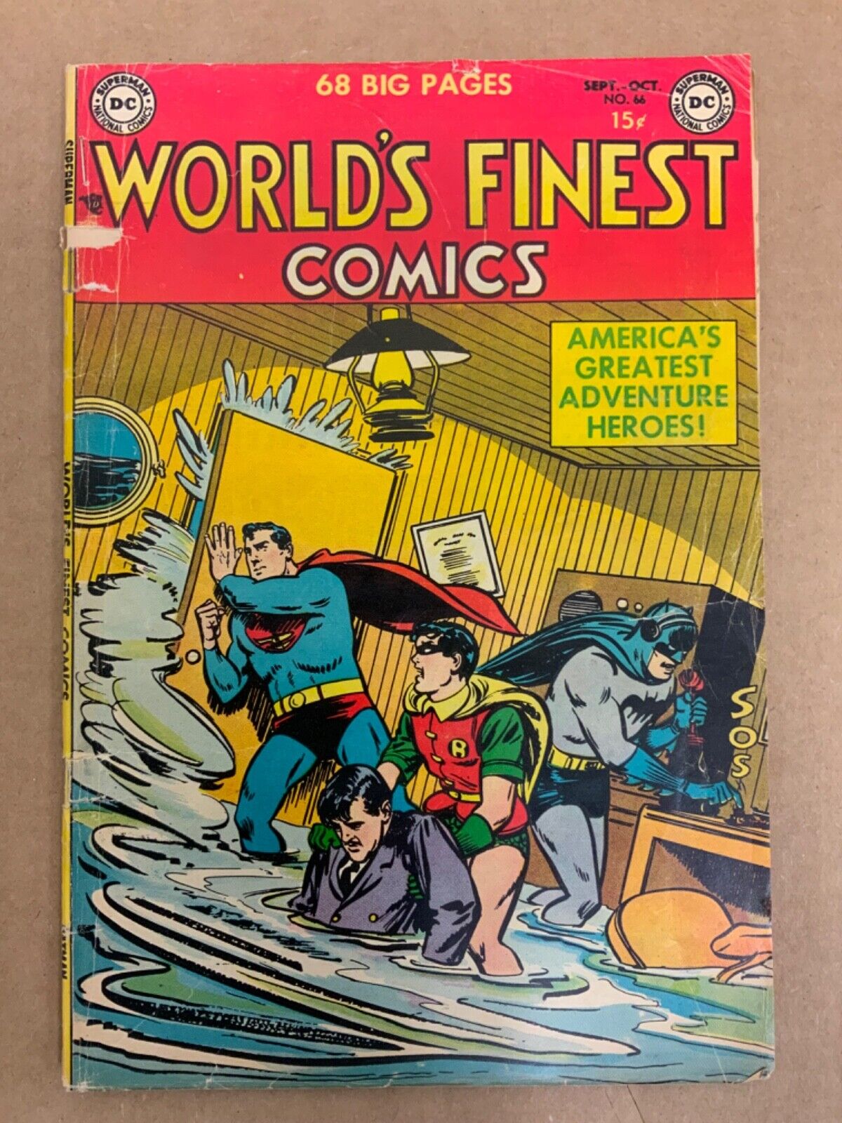 WORLD’S FINEST #66 Superman Batman 1953 *RARE* WAYNE BORING DICK SPRANG