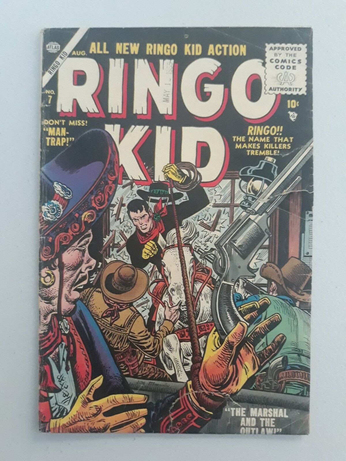 Ringo Kid 7 Atlas Marvel Comics 1955 With Date Stamp 