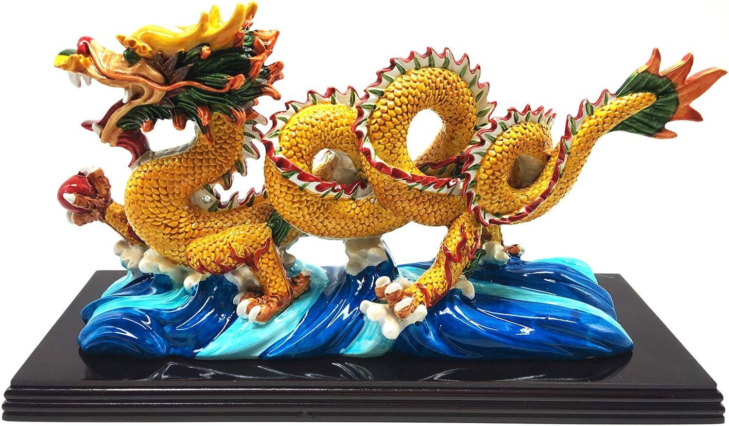 Chinese Feng Shui Dragon Statue Sculpture Figurines 11 Inch Decoration Tabletop