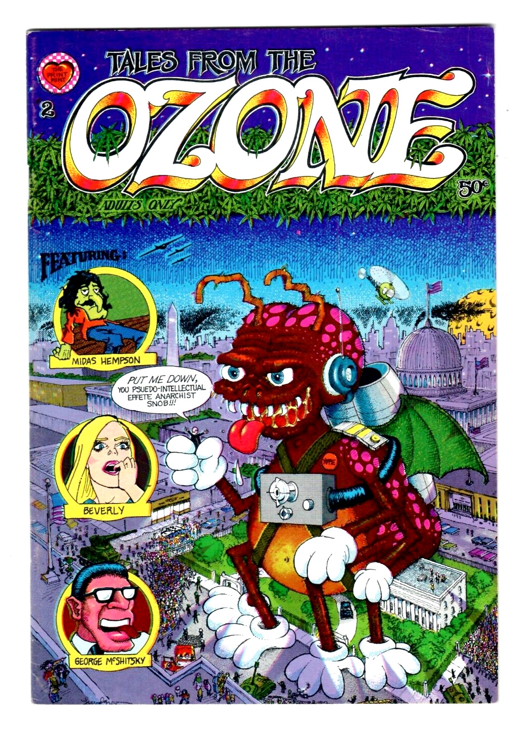 TALES FROM THE OZONE #2 Dave Sheridan, 1970 Underground 1rst Print, Fine 6.0