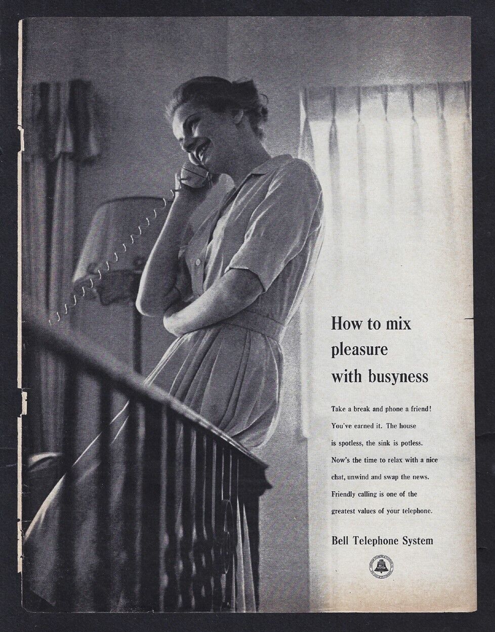 1963 BELL TELEPHONE Print Ad \