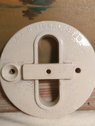 Antique Railroad Gordon Primary Battery Cell Signal Lid National Carbon Company 