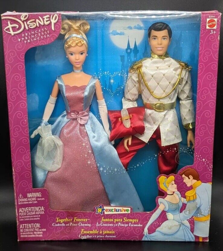2002 Disney Collection Cinderella And Prince Charming Dolls 2 Pack Nice NIB 