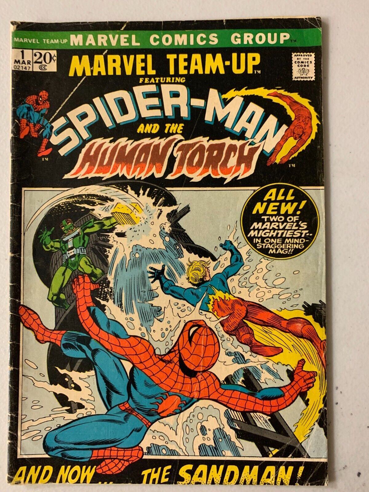 Marvel Team-Up #1 Human Torch, Sandman 4.0 (1972)