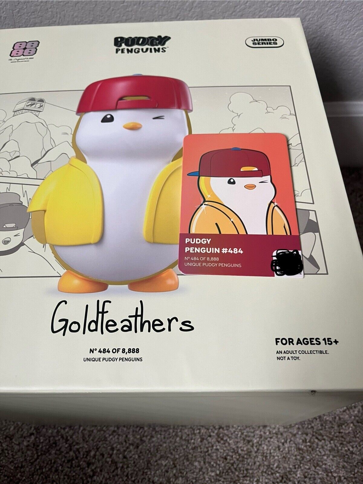 Ntwrk Pudgy Penguin GoldFeathers Vinyl Collectible LE 600 🔥 Same Day Ship