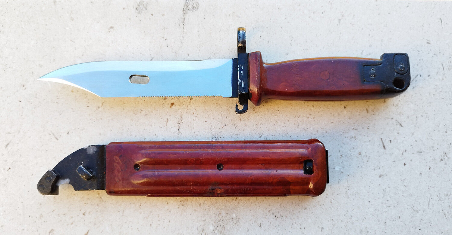 TULA Vintage Russian Soviet Bakelite Bayonet With Scabbard RARE TYPE marks