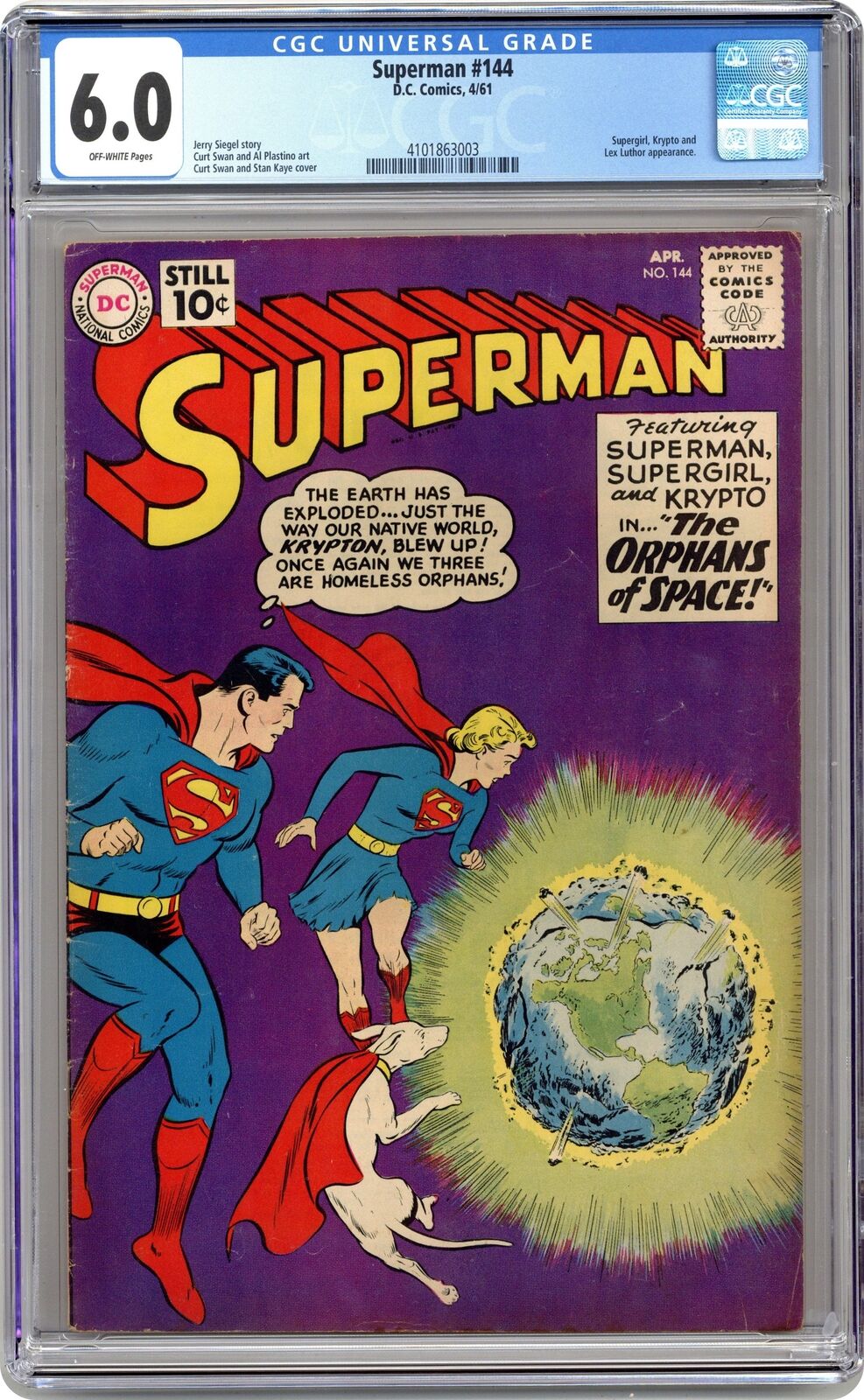 Superman #144 CGC 6.0 1961 4101863003