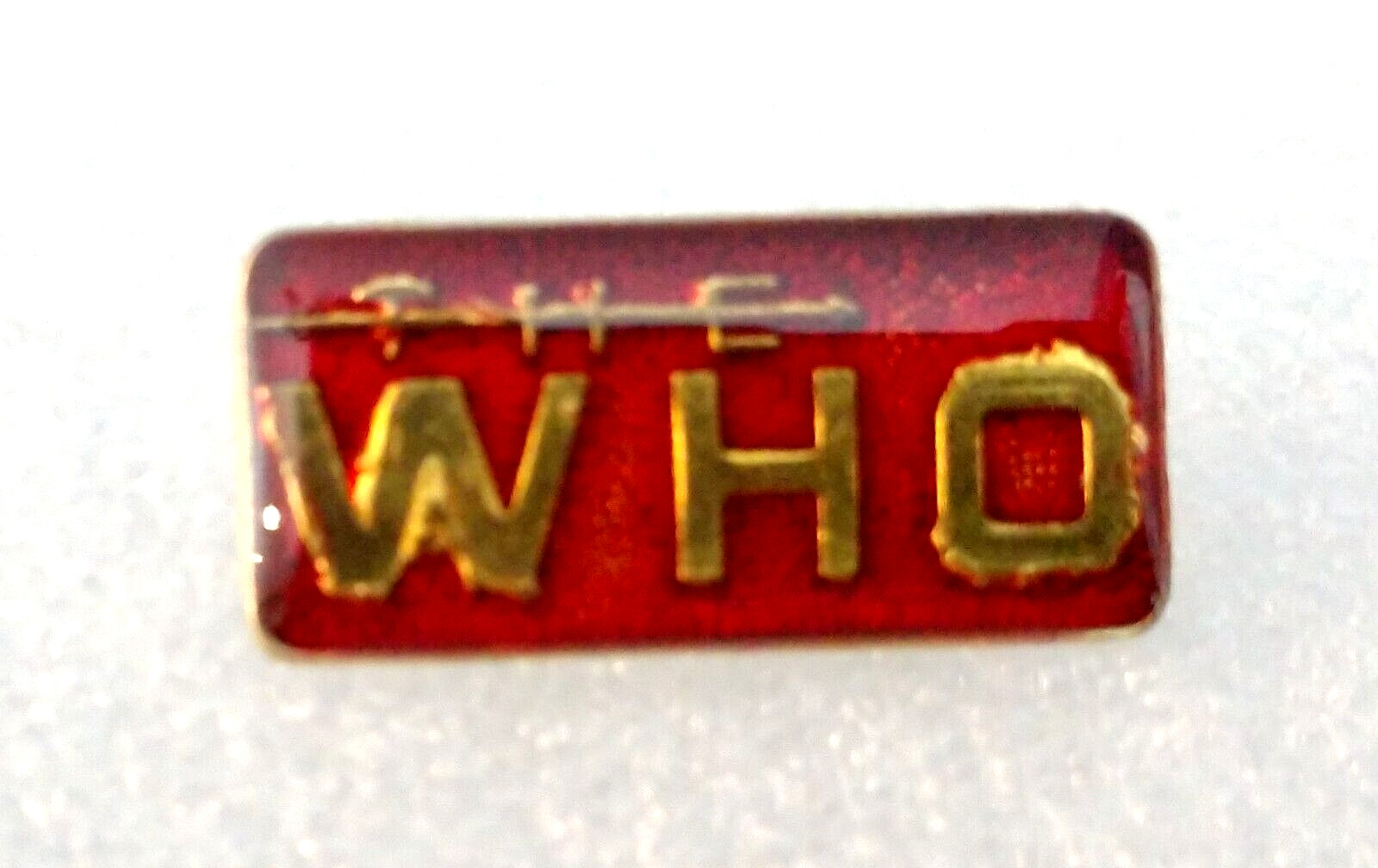 Vtg The Who Music Group Rock Band Red Hat Lapel Pin Button 1980s New NOS