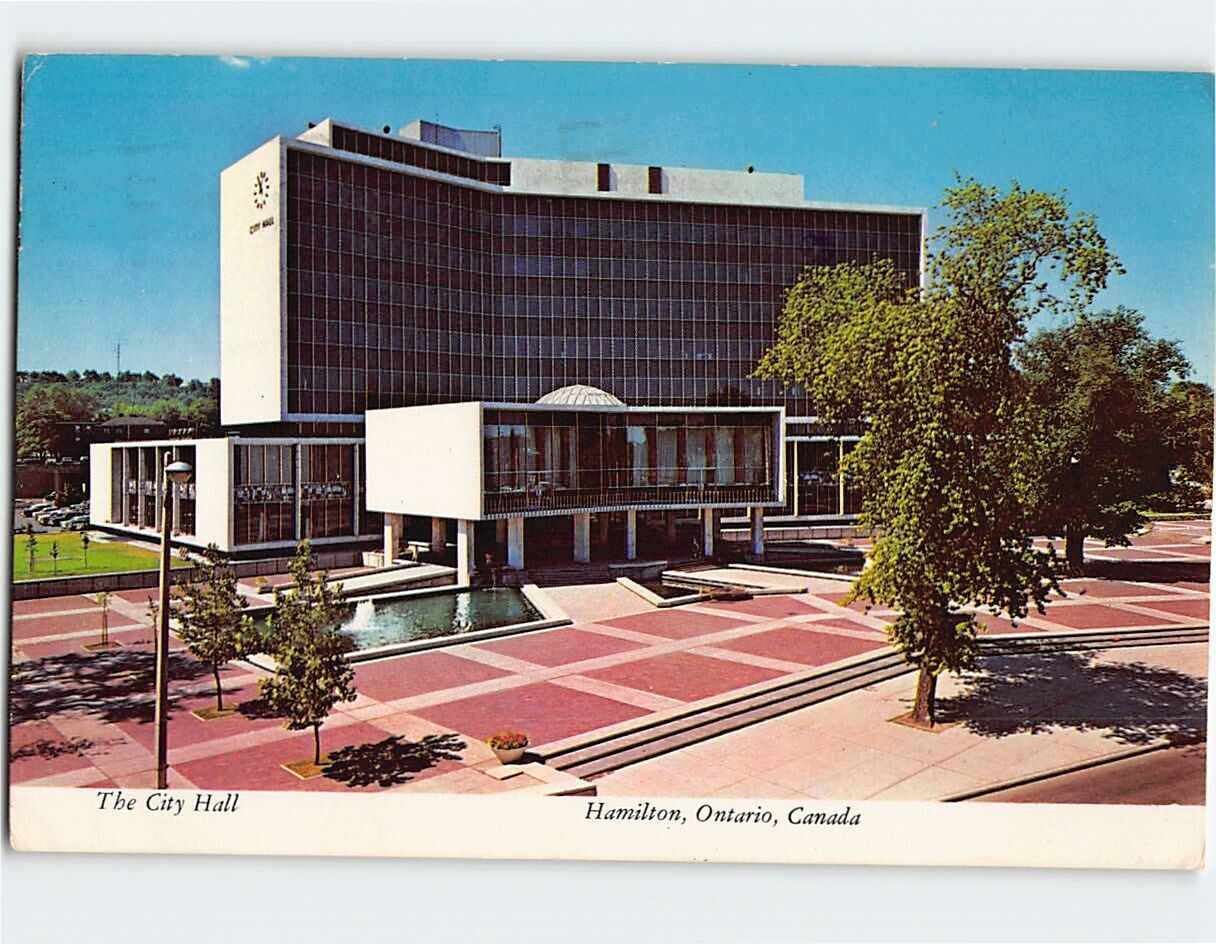Postcard The City Hall Hamilton Canada