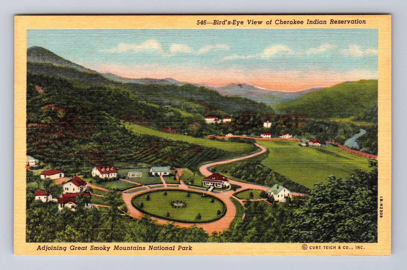 Cherokee NC-North Carolina, Cherokee Indian Reservation Vintage Postcard
