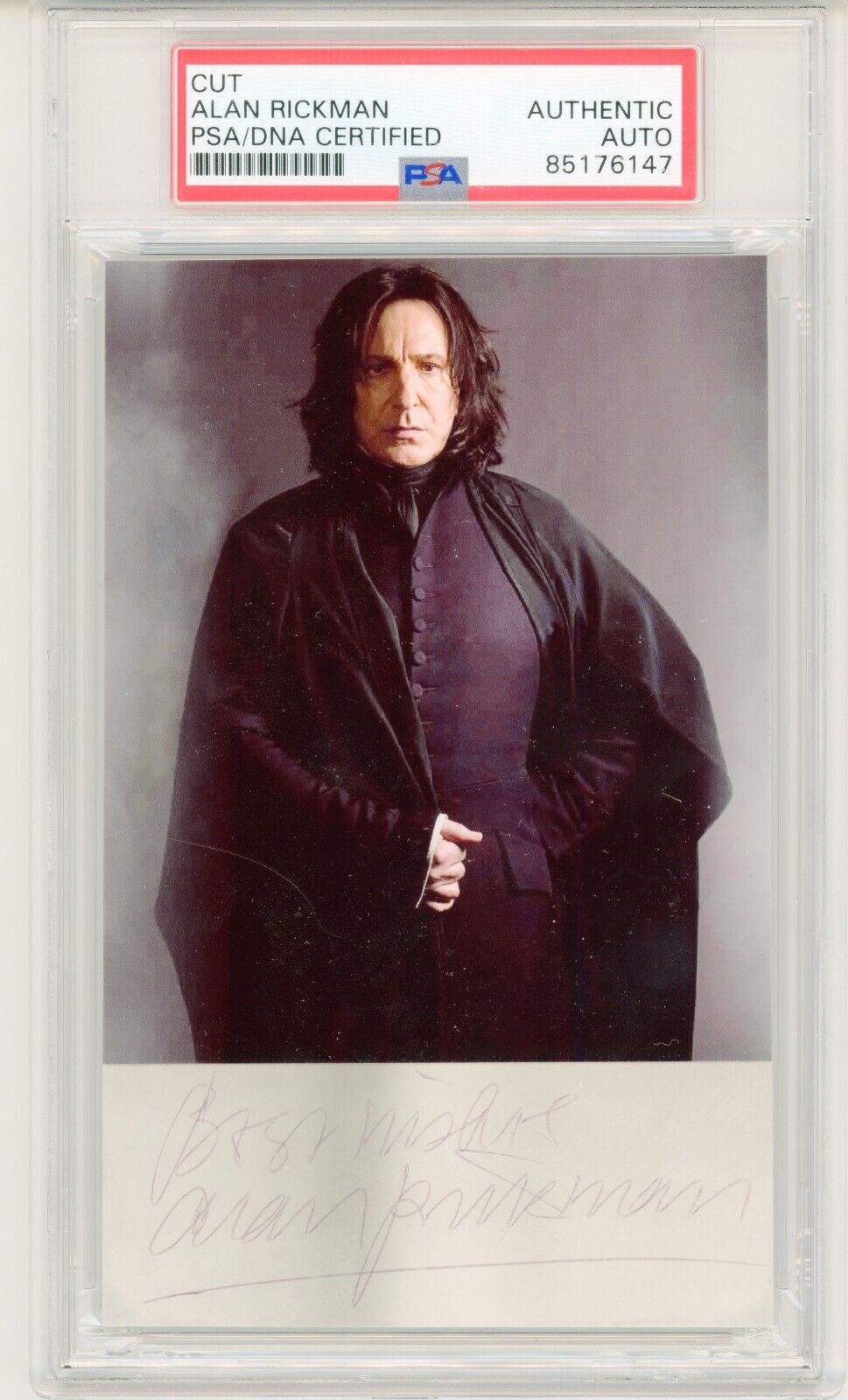 Alan Rickman ~ Signed Autographed Harry Potter Severus Snape ~ PSA DNA Encased