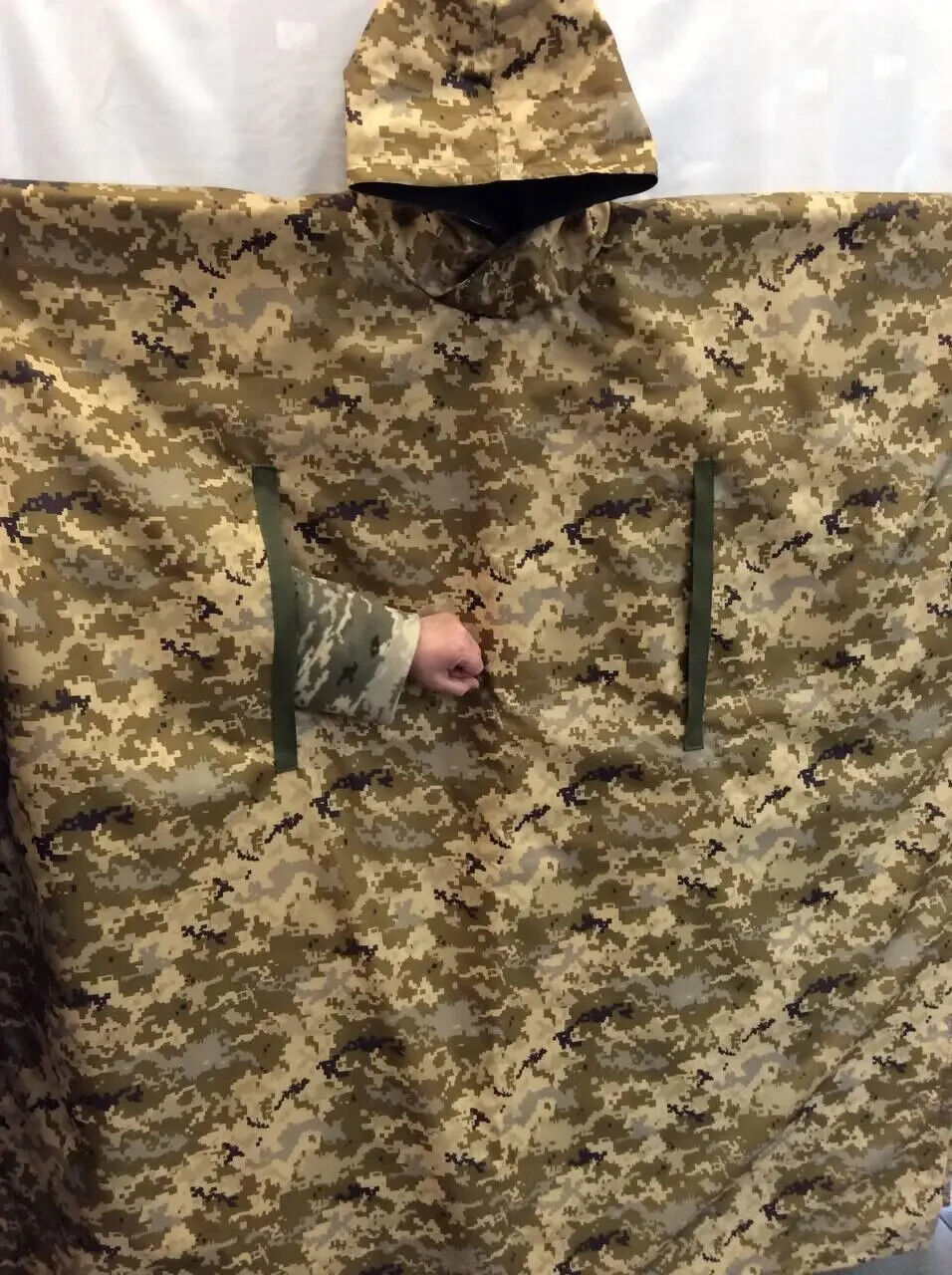 Anti-drone imaging cloak (anti-thermal) tactical poncho with the hood . Multicam