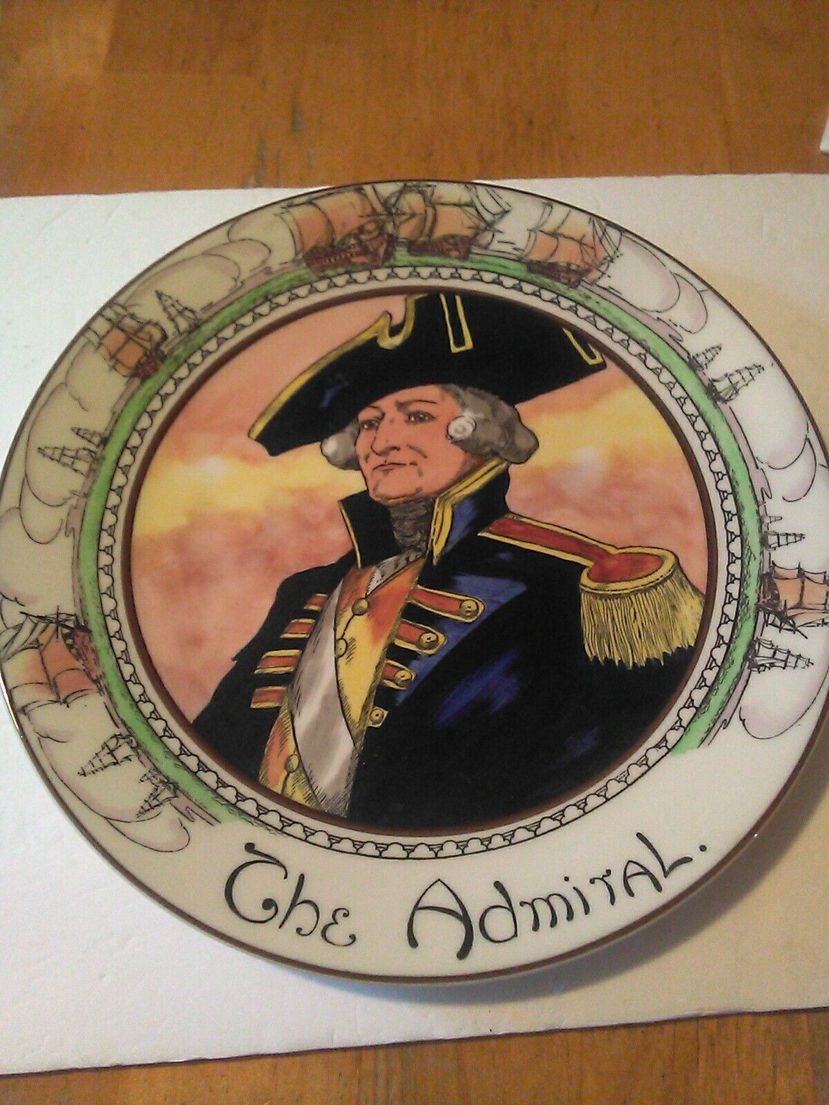 VTG Royal Doulton The Admiral Plate T.C. 1045 VG++ England