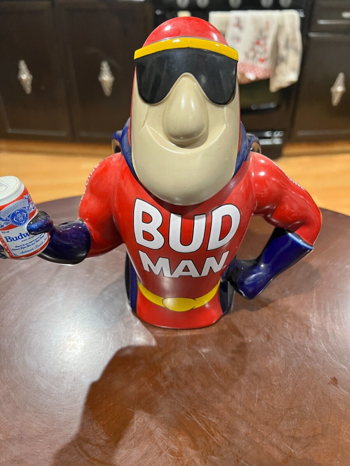 1993 Anhueser Busch Budweiser Genuine Bud Man Lidded Stein Collectors Edition