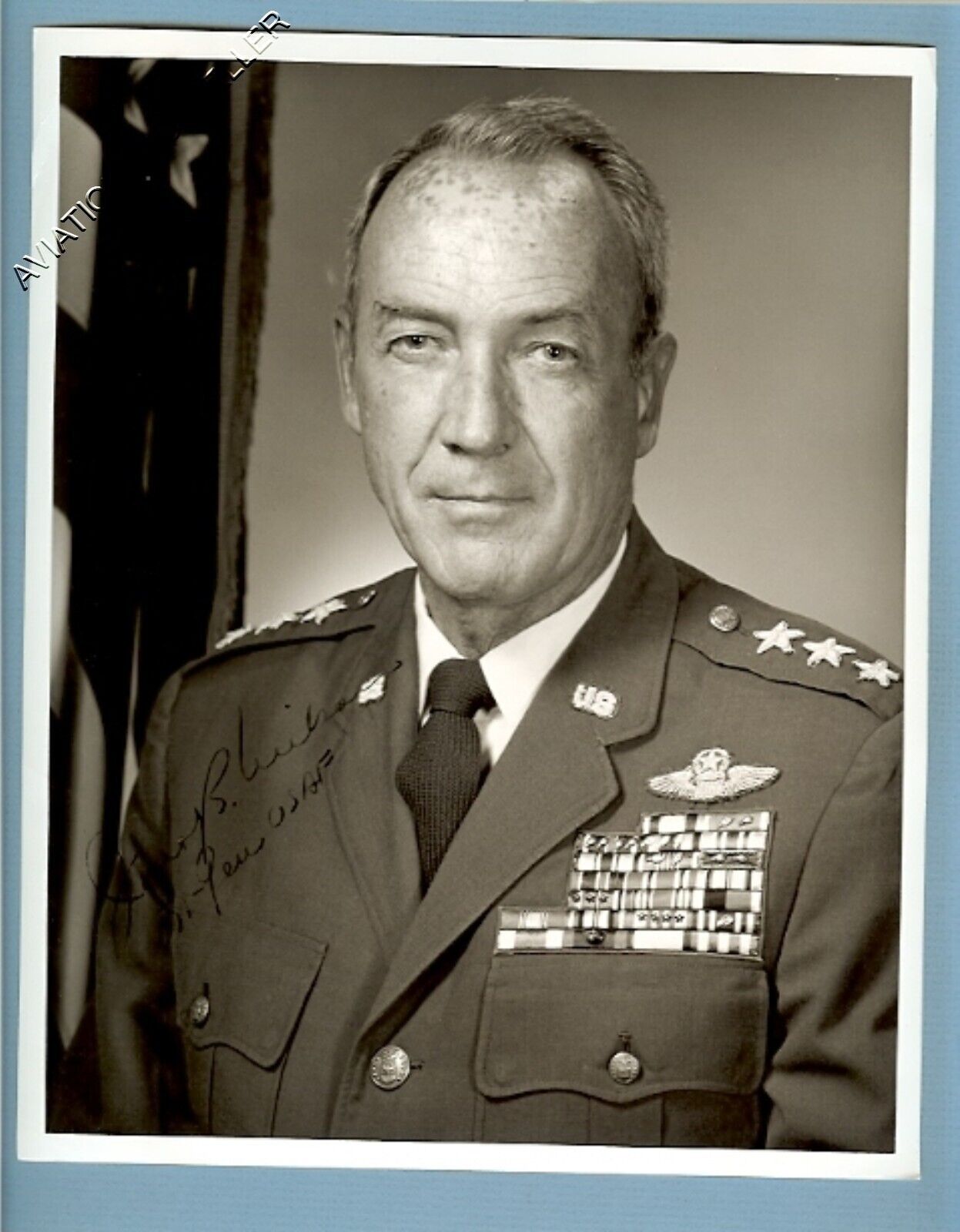LT GEN Joseph G. Wilson: XP-80 PROJECT OFFICER & VIETNAM F-4C WING CG SIGNED