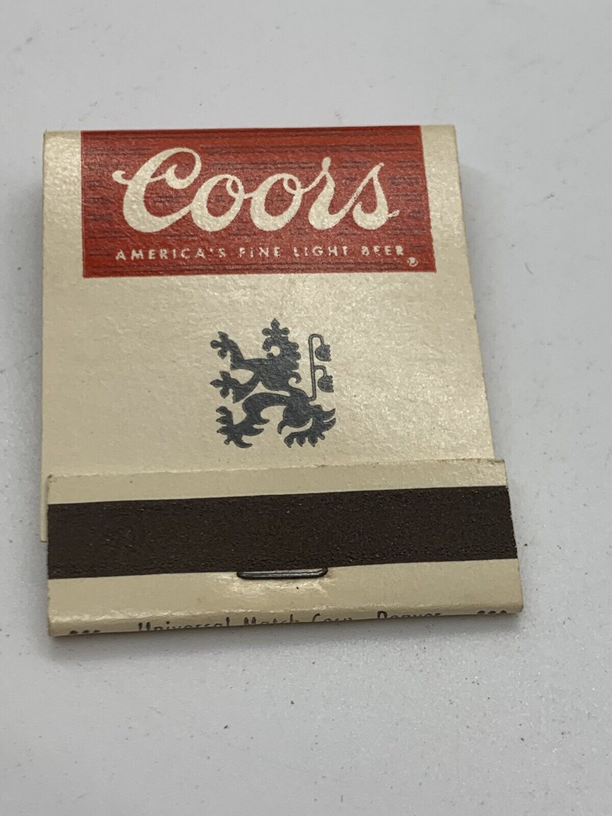 Coors Beer Unstruck Matchbook Cover