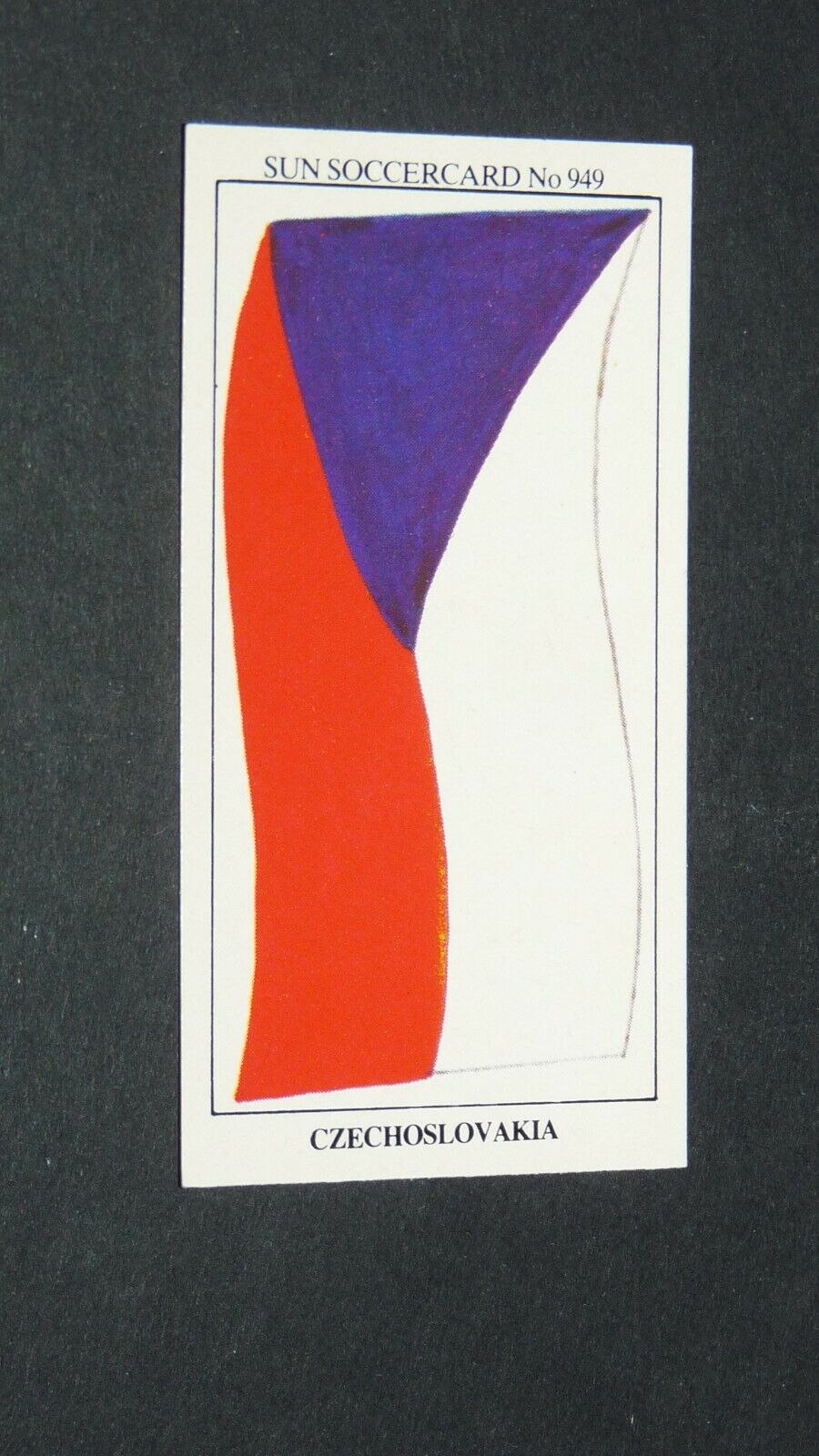 1979 SUN SOCCERCARD FOOTBALL #949 CCZECHOSLOVAKIA CSSR CZECHOSLOVAKIA FLAG