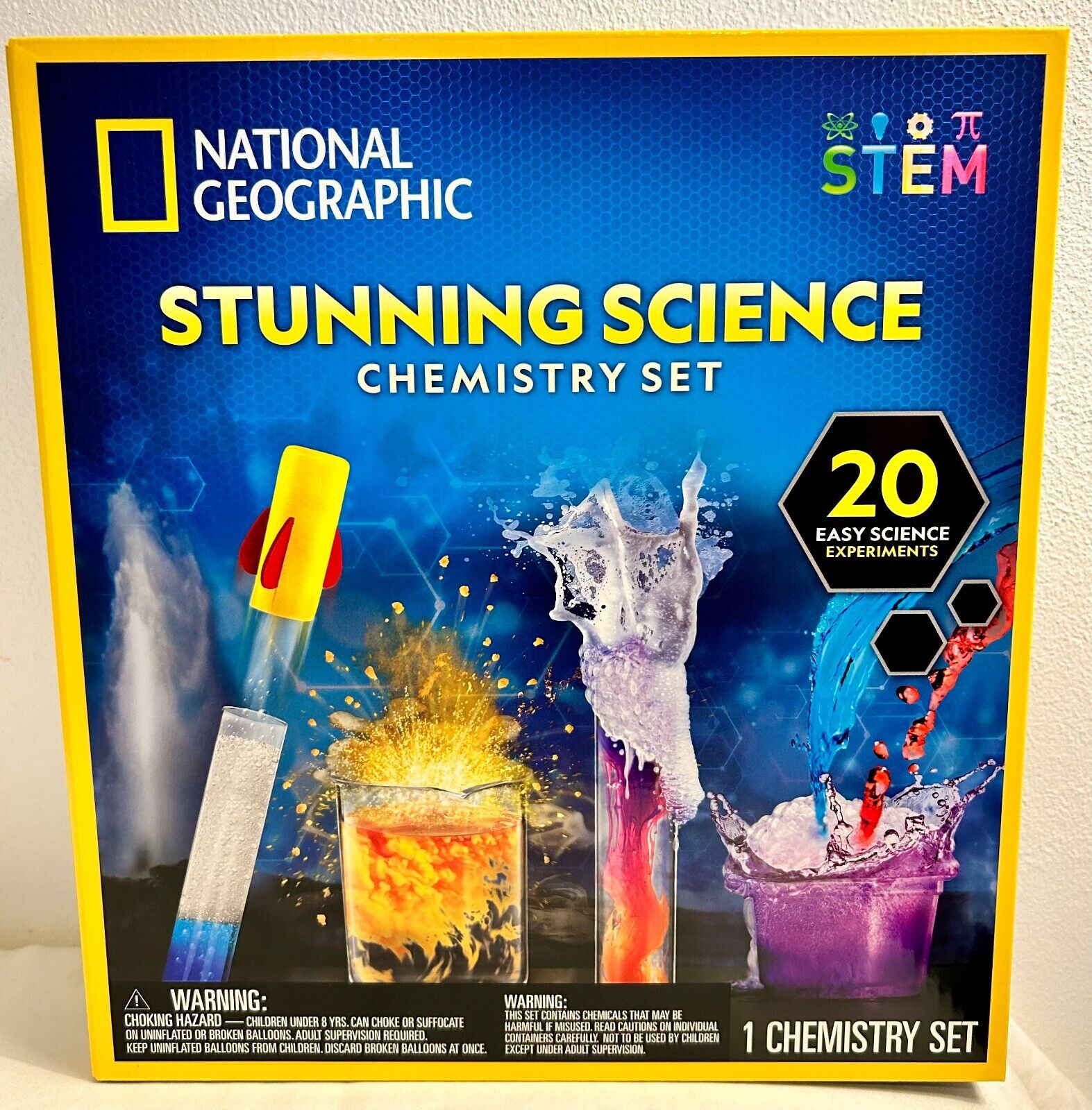 National Geographic Stunning Science Chemistry Set 20 Easy Science Experiments