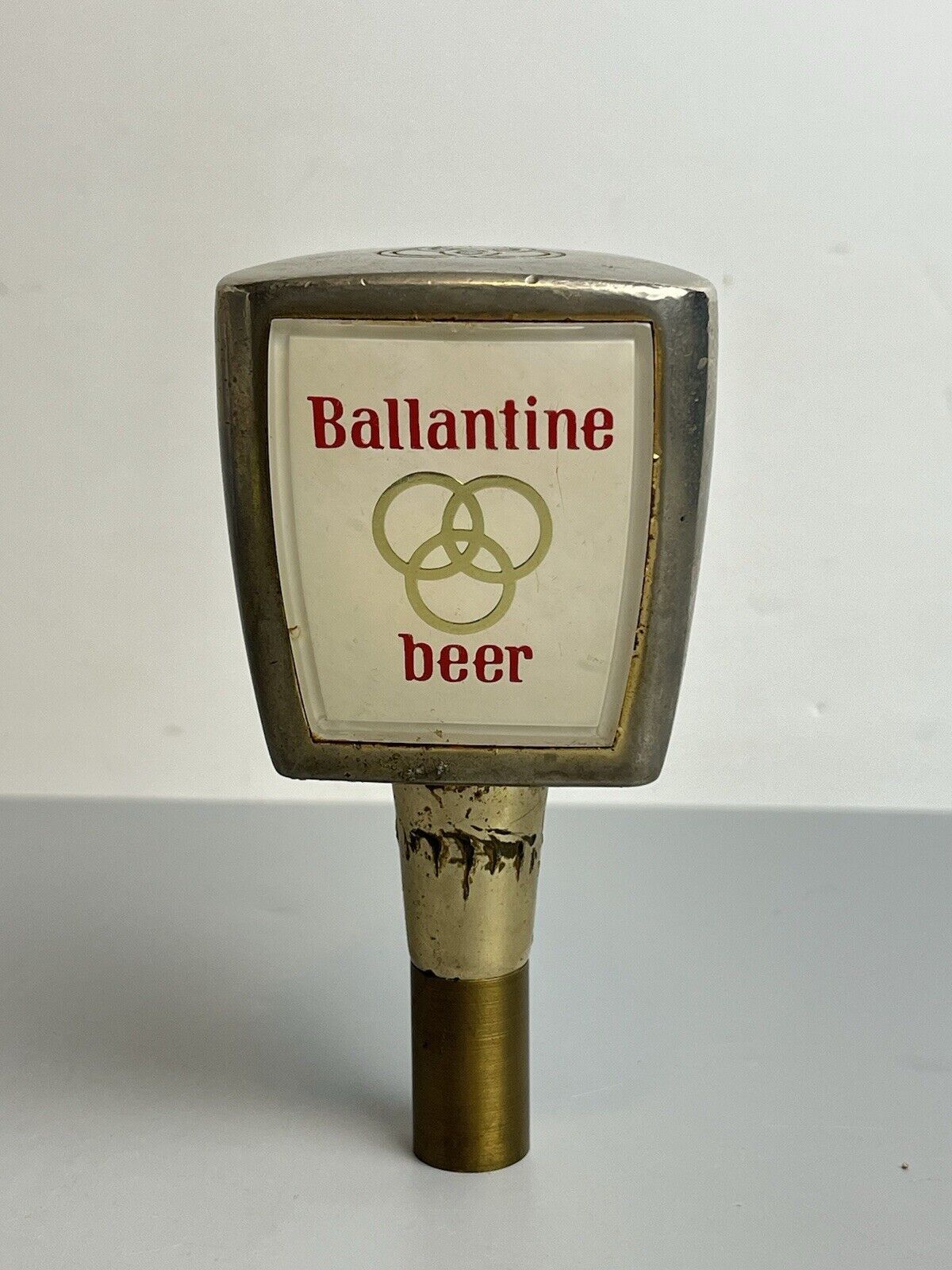 Vintage Heavy Metal Ballantine Three Sided Beer Tap Handle 4.5\