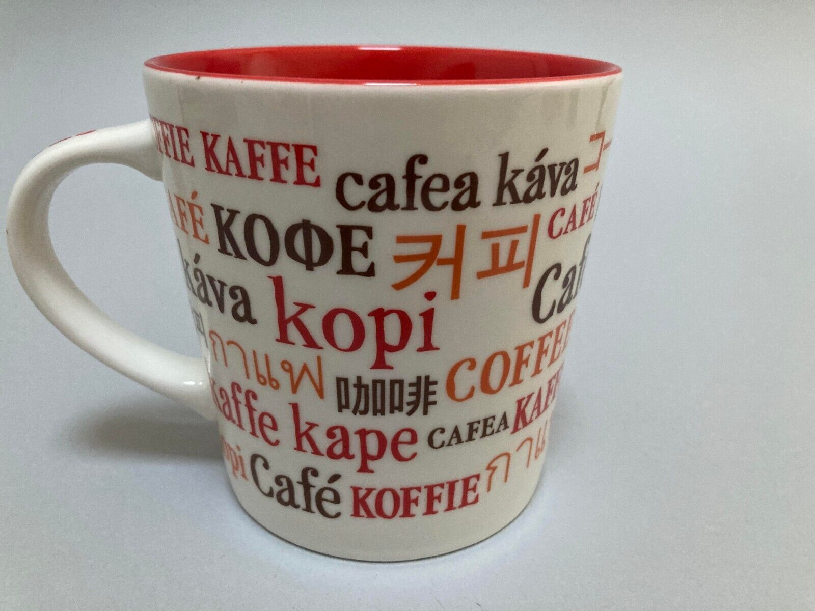 Starbucks Coffee Mug World Language for word Coffee Multicolor Different 16 OZ