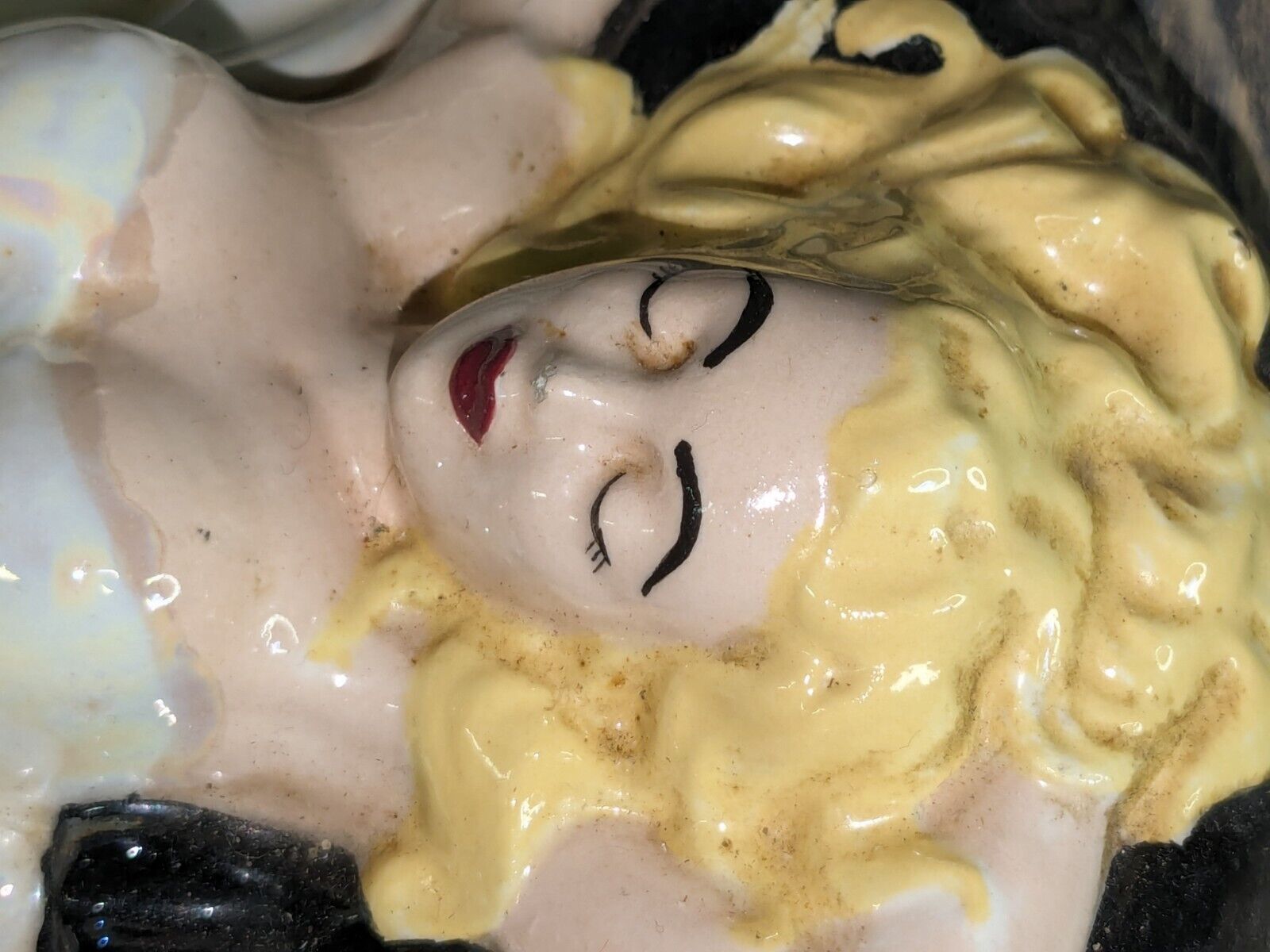 Vintage 60’s Pin Up Risque Sexy Woman Ashtray 3D Trinket Dish 