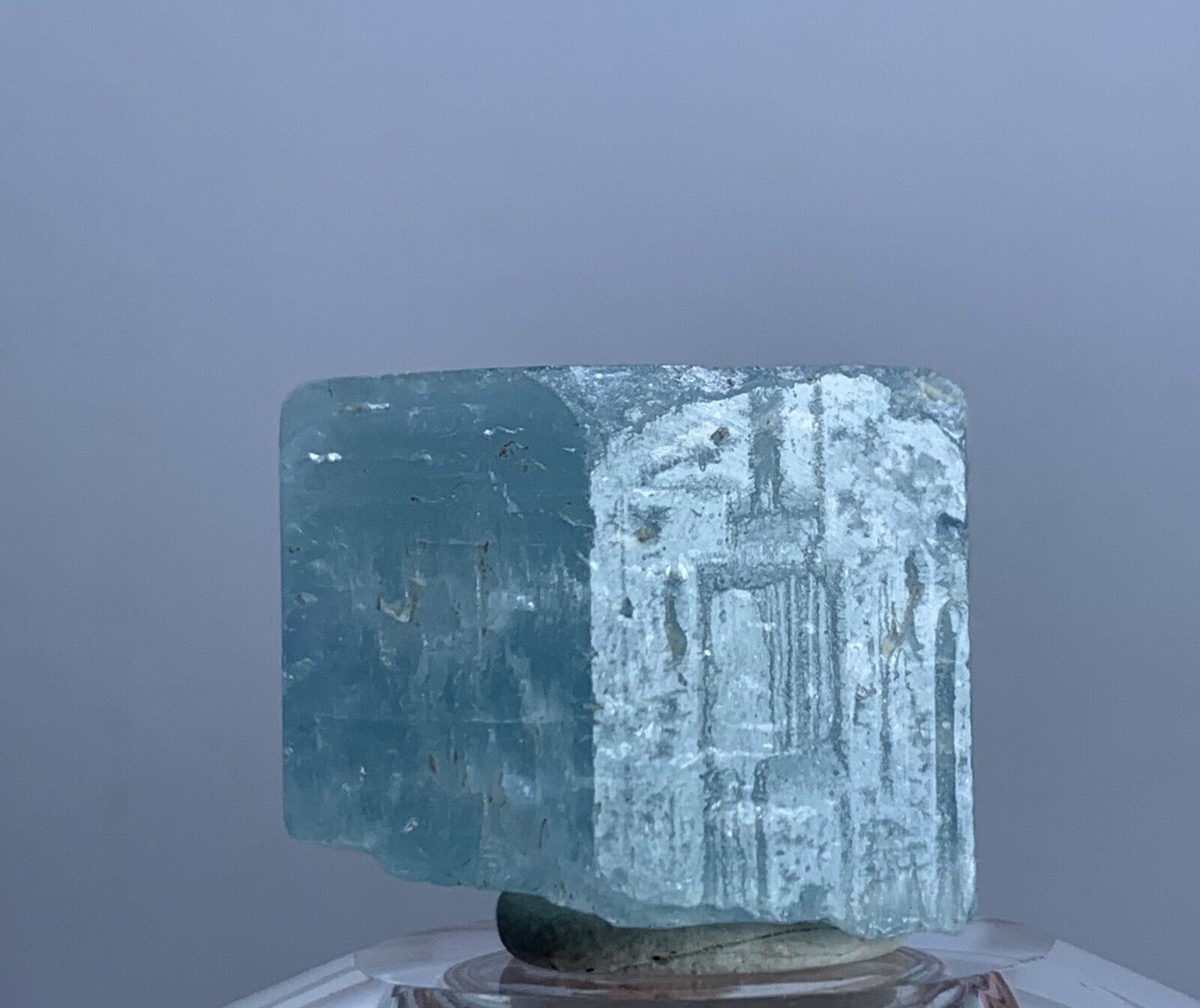 Museum Grade Aquamarine Crystal Terminated Beryl Sky Blue Color Natural Specimen