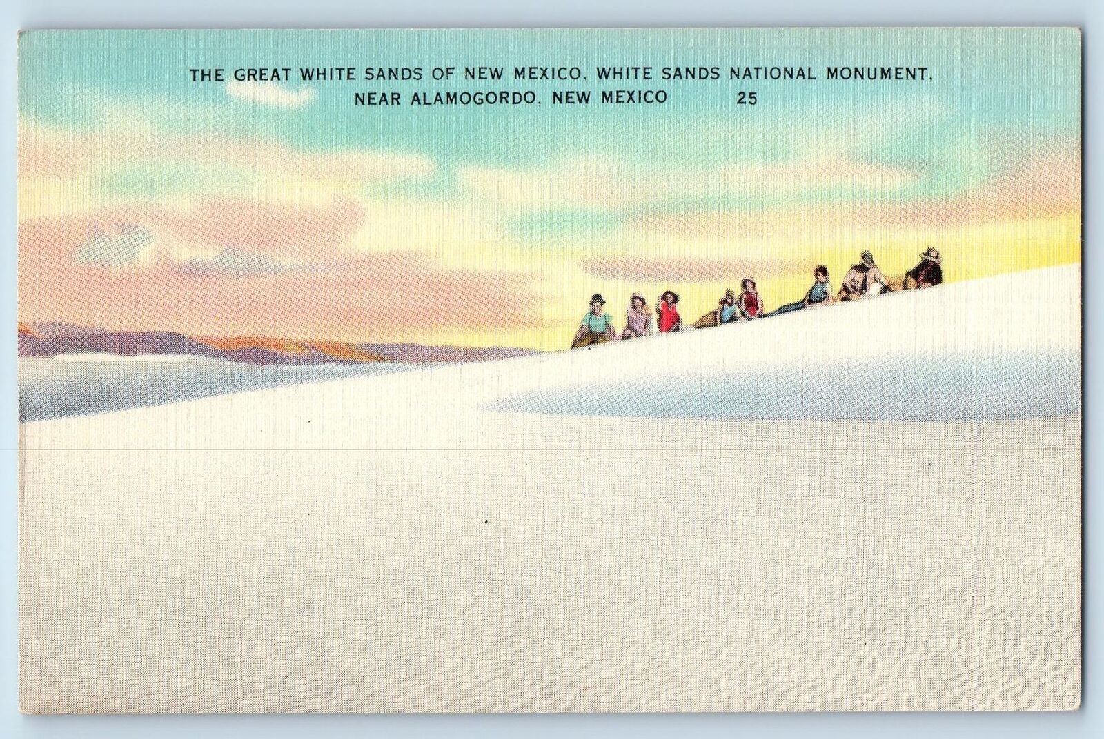 c1940 White Sands Of New Mexico National Monument Alamogordo New Mexico Postcard