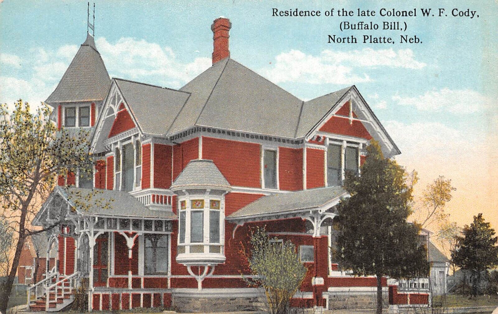 Residence of the late Colonel W. F. Cody North Platte Nebraska Postcard
