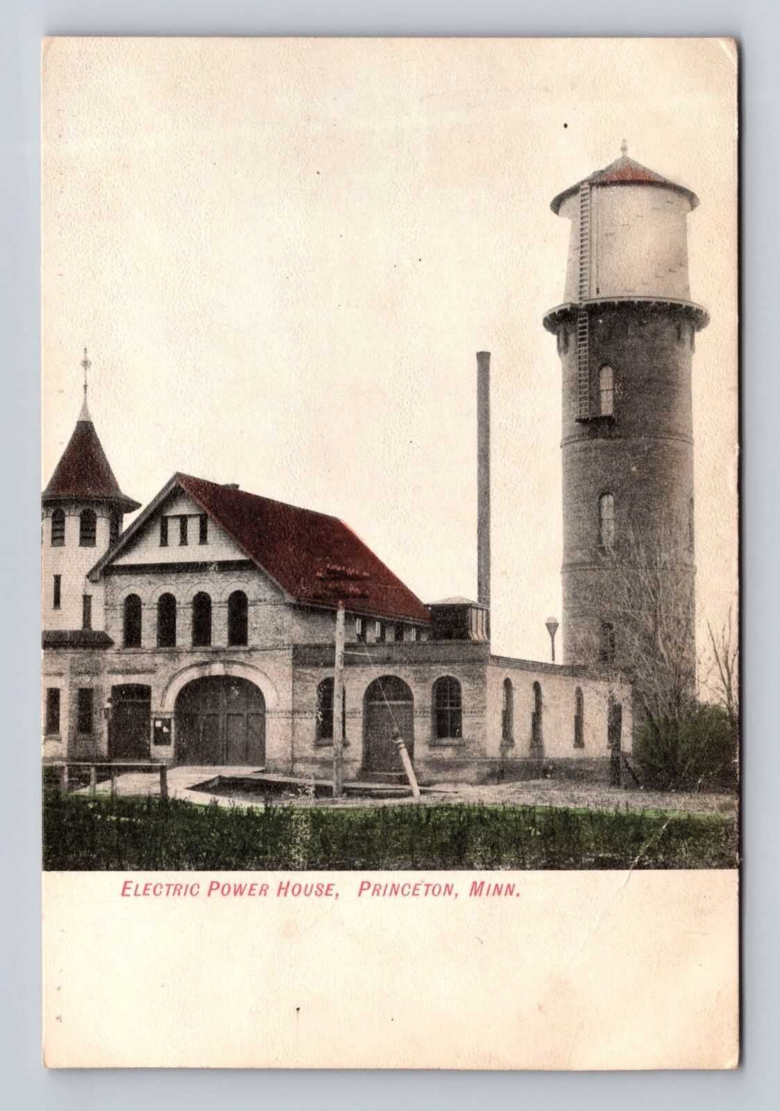Princeton MN-Minnesota, Electric Power House, Antique, Vintage Postcard