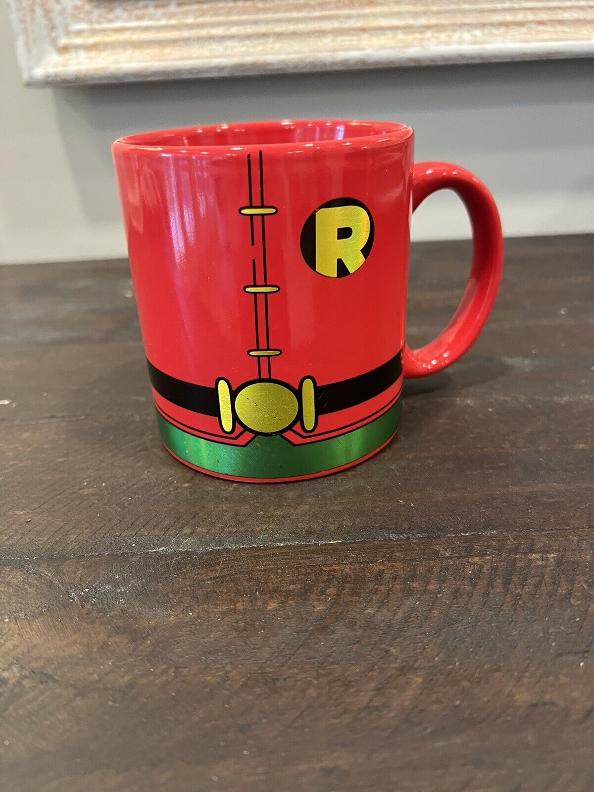 Rare DC Comics Robin Coffee Cup Mug Red GM2 (No Cape-Some Scuffs) See Pictures
