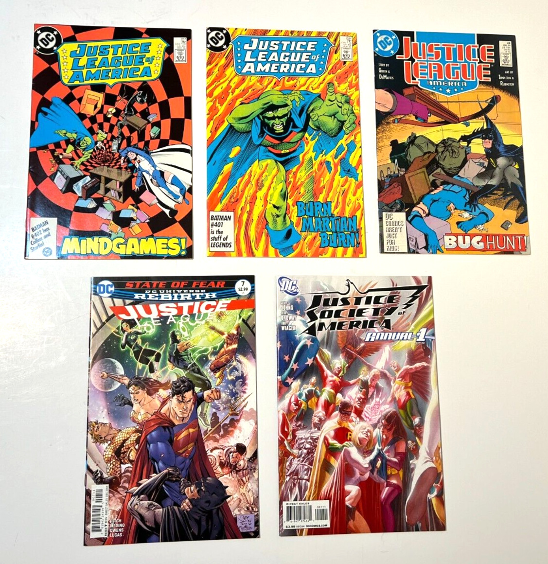 Vintage Justice League of America Lot 5 DC Comic Books Batman #256, #257,  26
