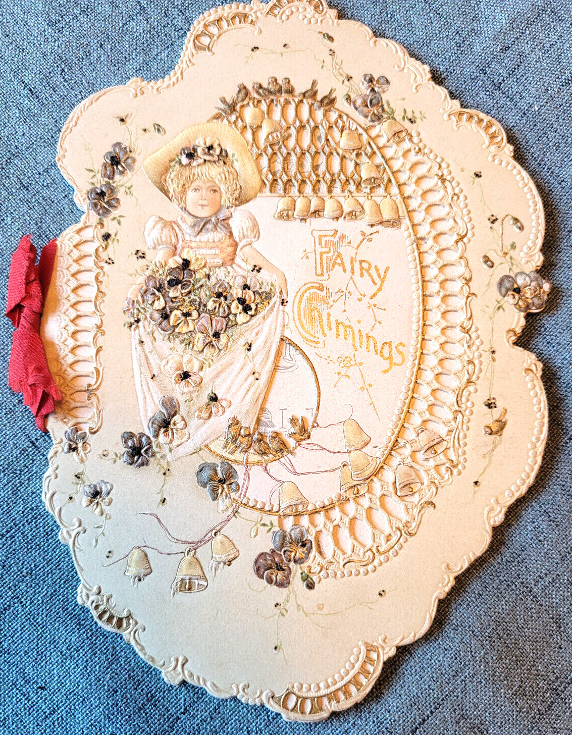 Victorian Die Cut Booklet Fairy Chimings Isa J Postgate Childrens Book Art Litho