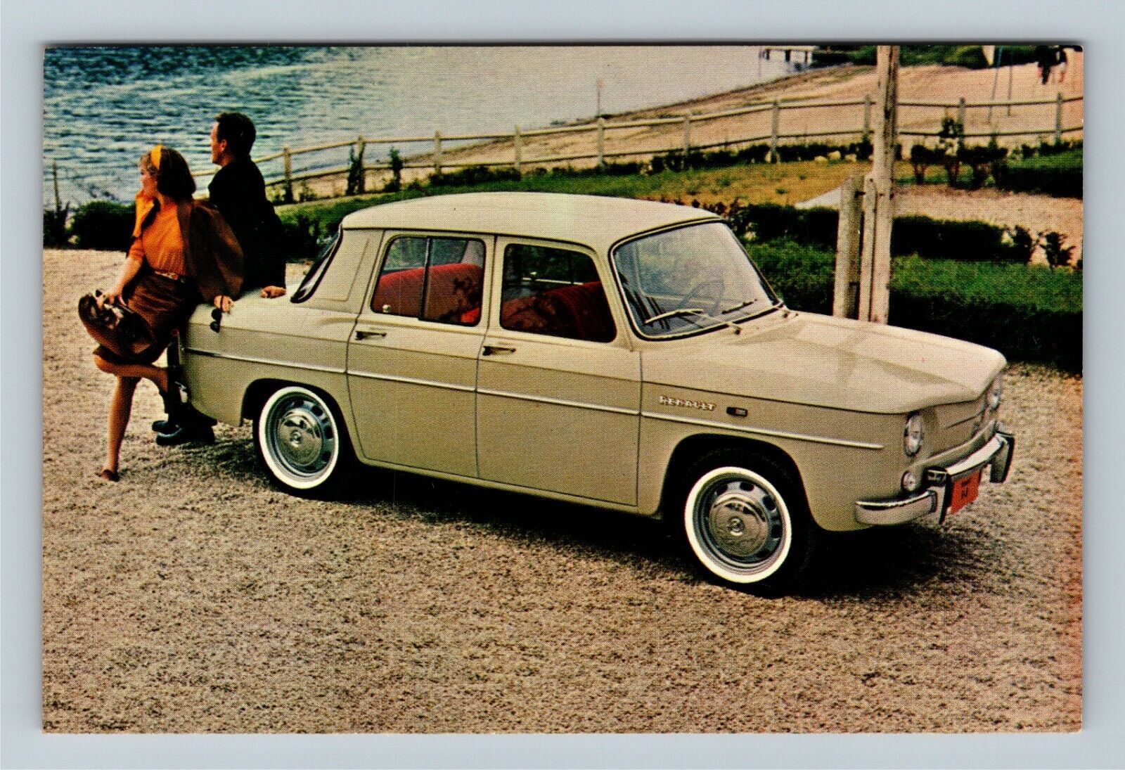 The Renault R-8, Sports Sedan, Automobile, Vintage Postcard