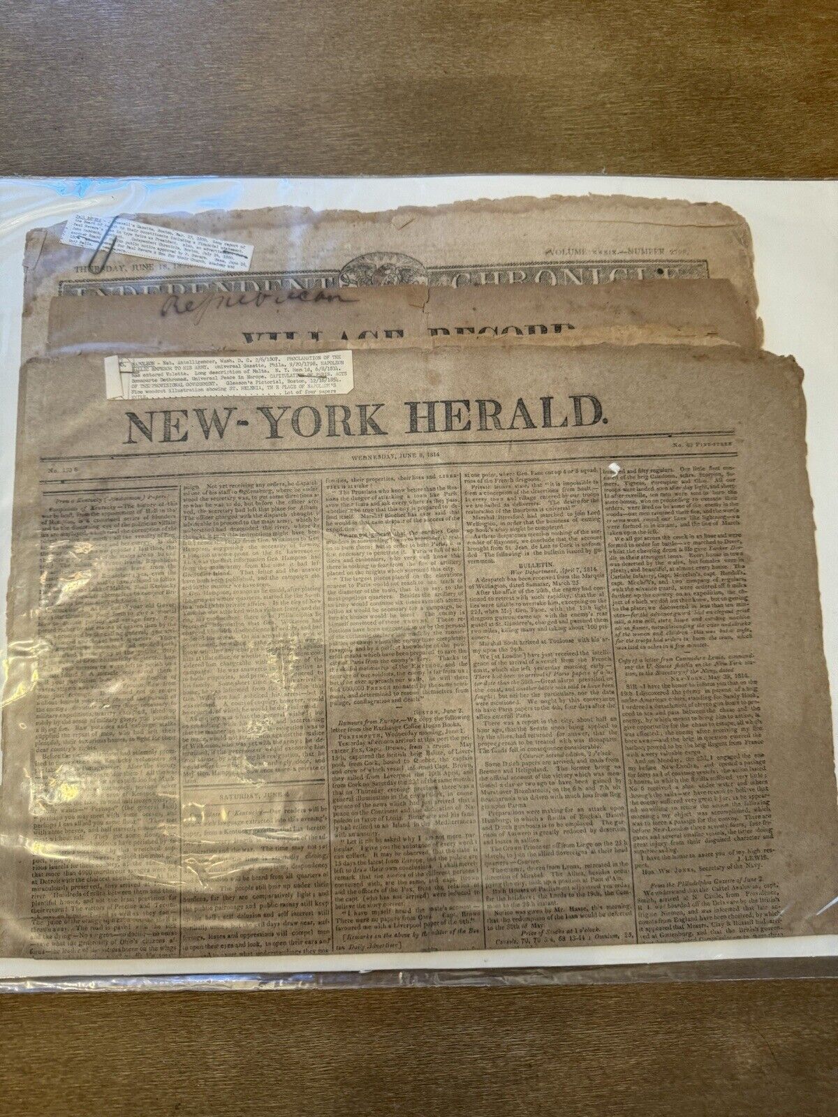 Antique Newspaper Lot Pre Civil War-civil War Era Papers Key Dates Subjects 