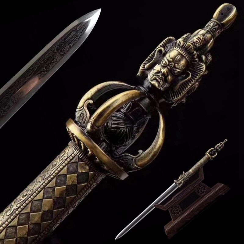 Japanese Shingon Buddhist Phurpa Vajra Dorje Pestle Sceptre Sword Sharp #0060
