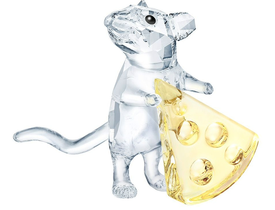 Swarovski Mouse with Cheese Crystal Figurine #5464939 New in Box Authentic