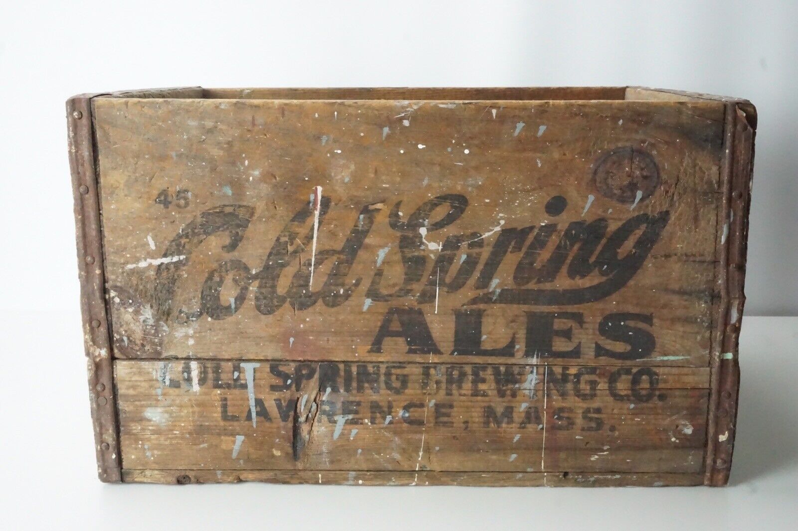 Cold Spring Ales Brewing Co Beer Lager Vintage Box Crate Lawrence MA