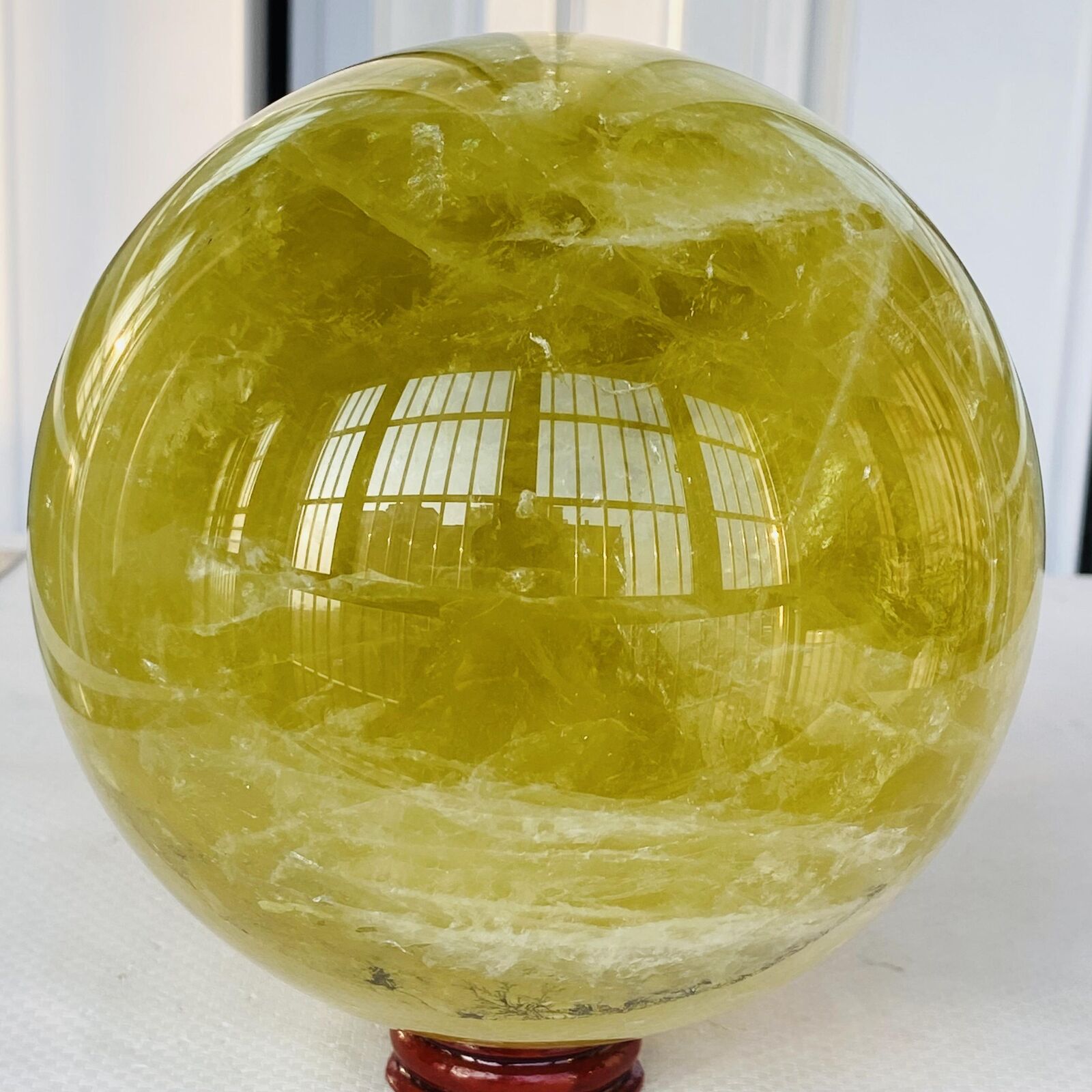 2960g Natural yellow crystal quartz ball crystal ball sphere healing